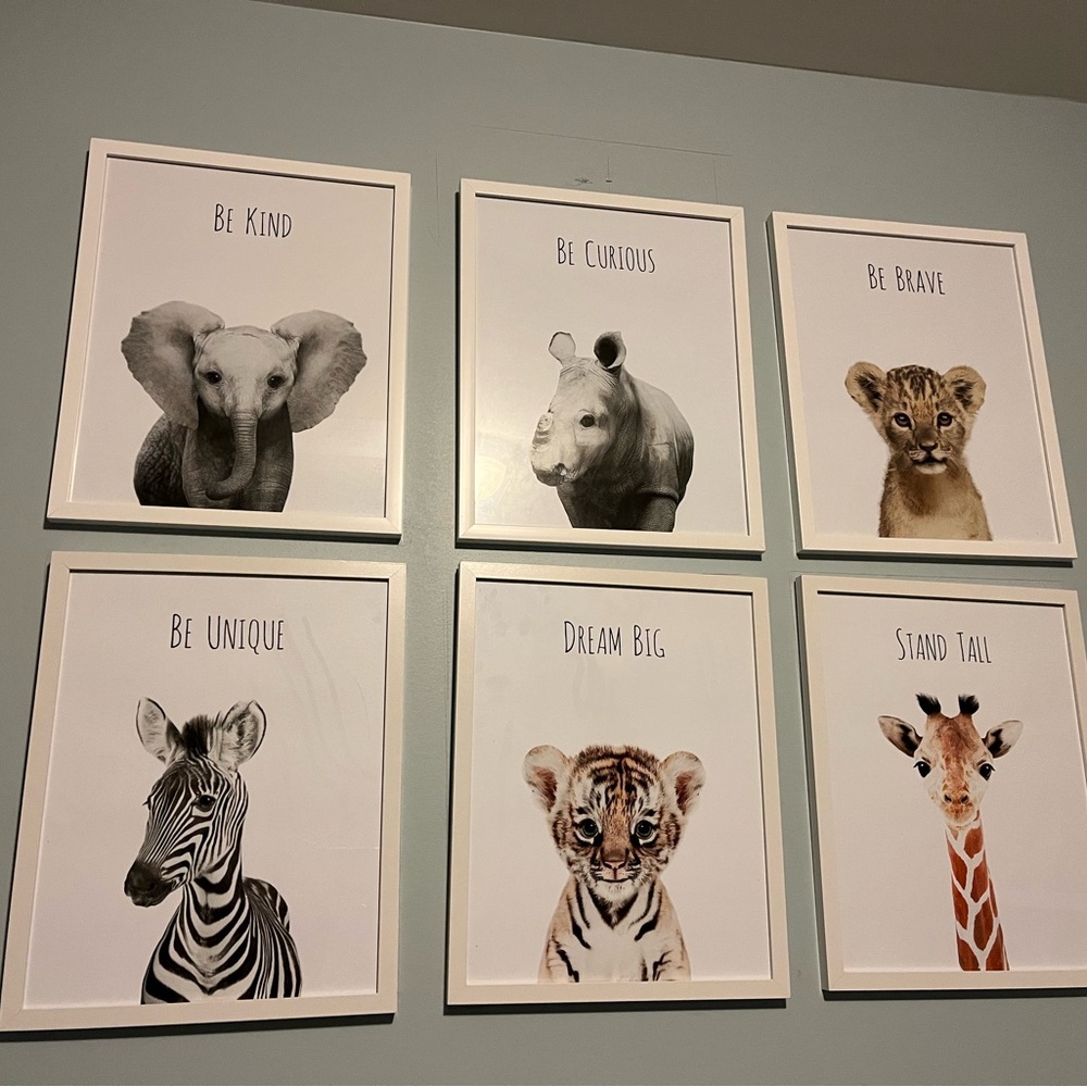 Animal Inspirational Wall Art Set